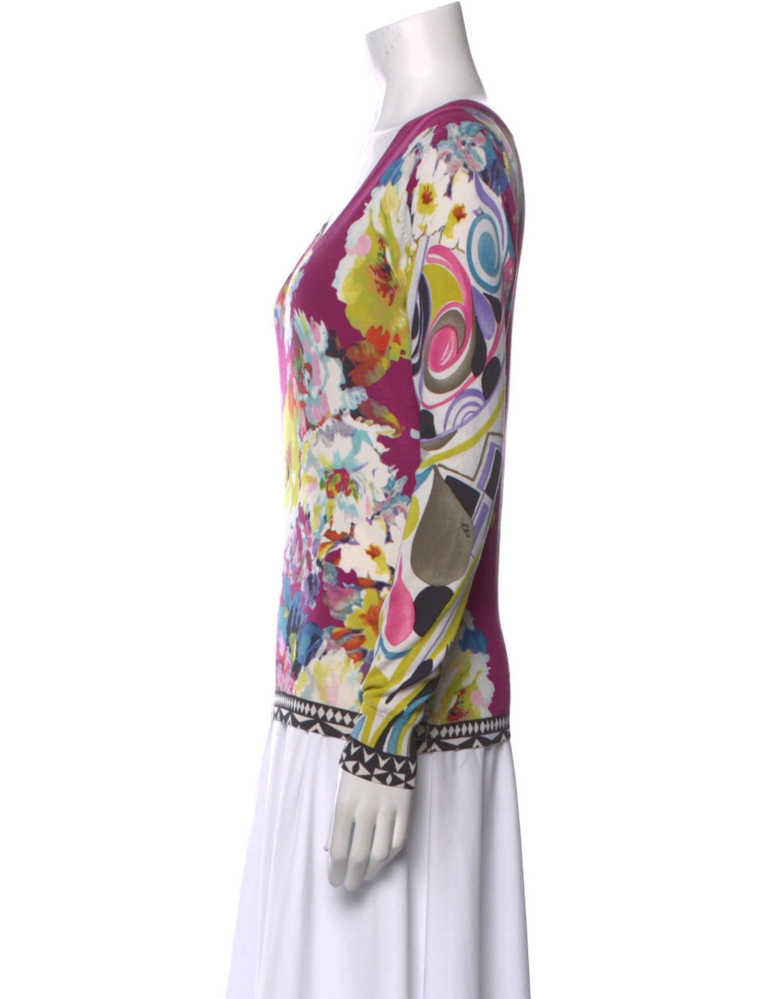 Etro Silk Floral Print Sweater