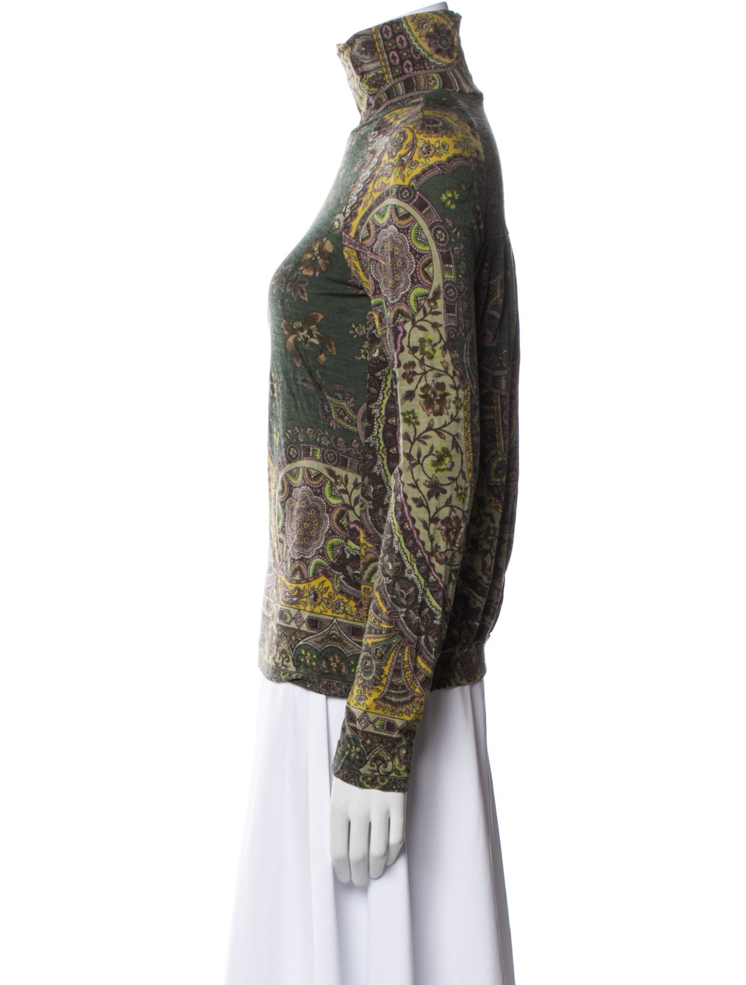 Etro Wool Paisley Print Sweatshirt