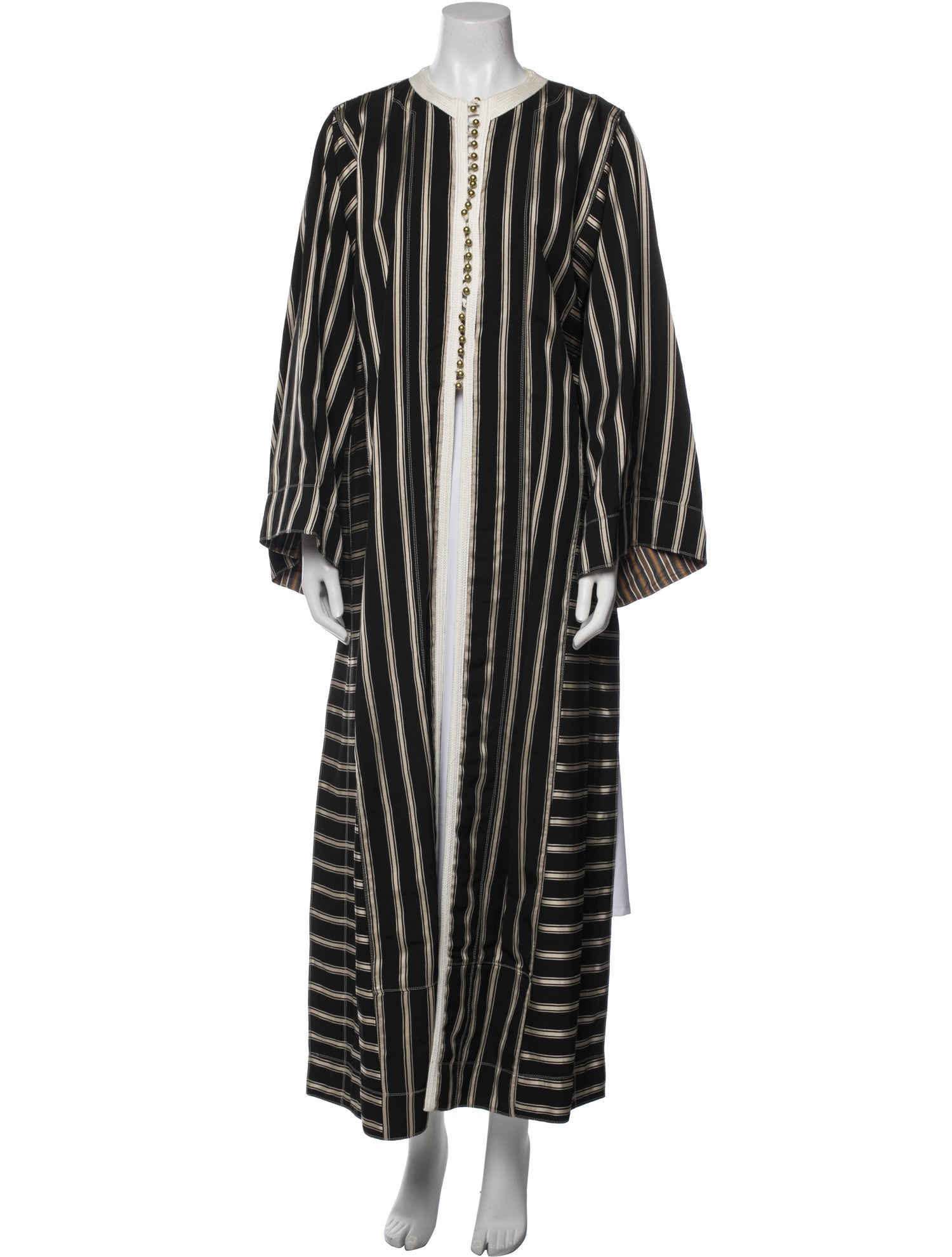 Etro Striped Fringe Trim Accent Robe