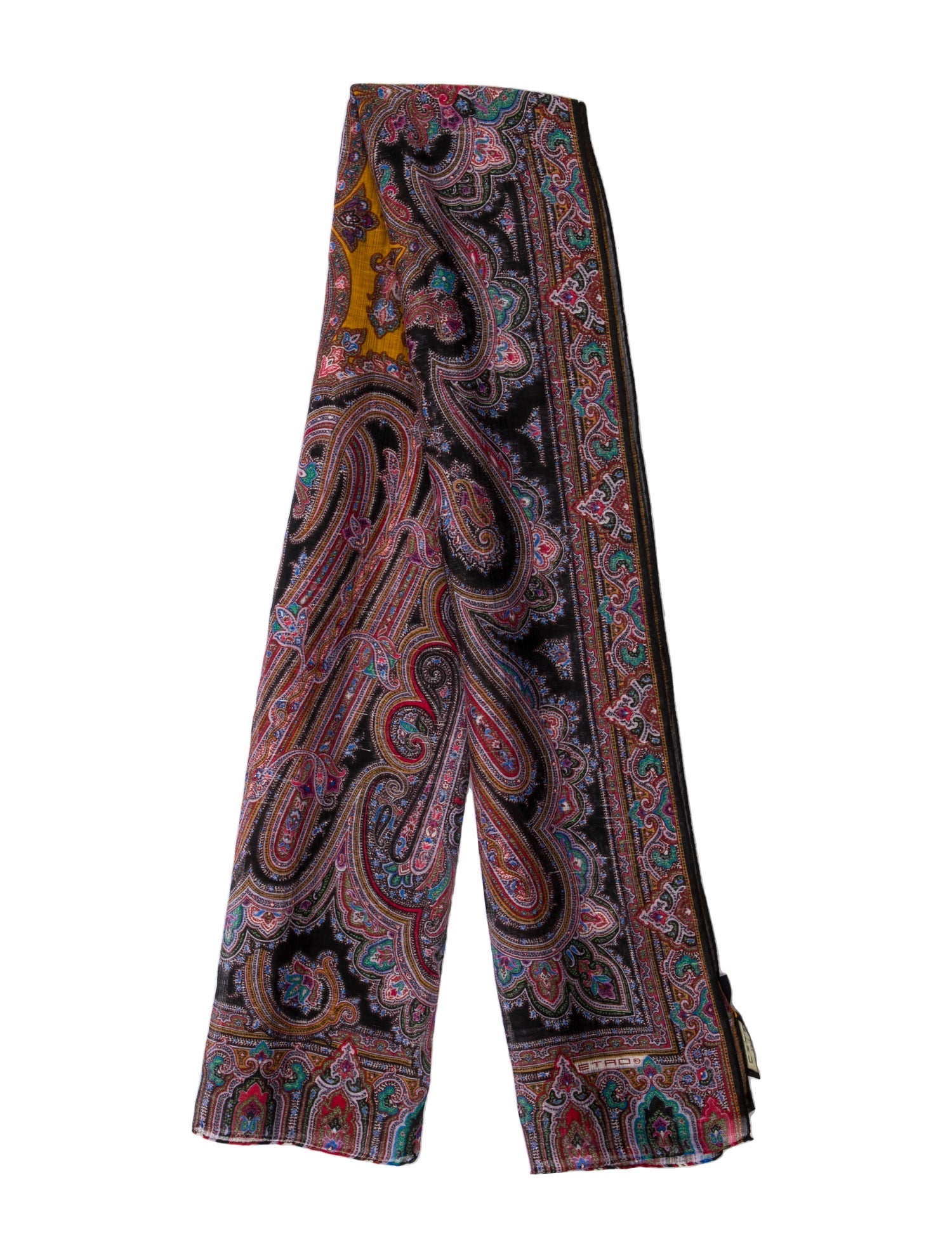 Etro Silk Paisley Print Scarf w/ Tags