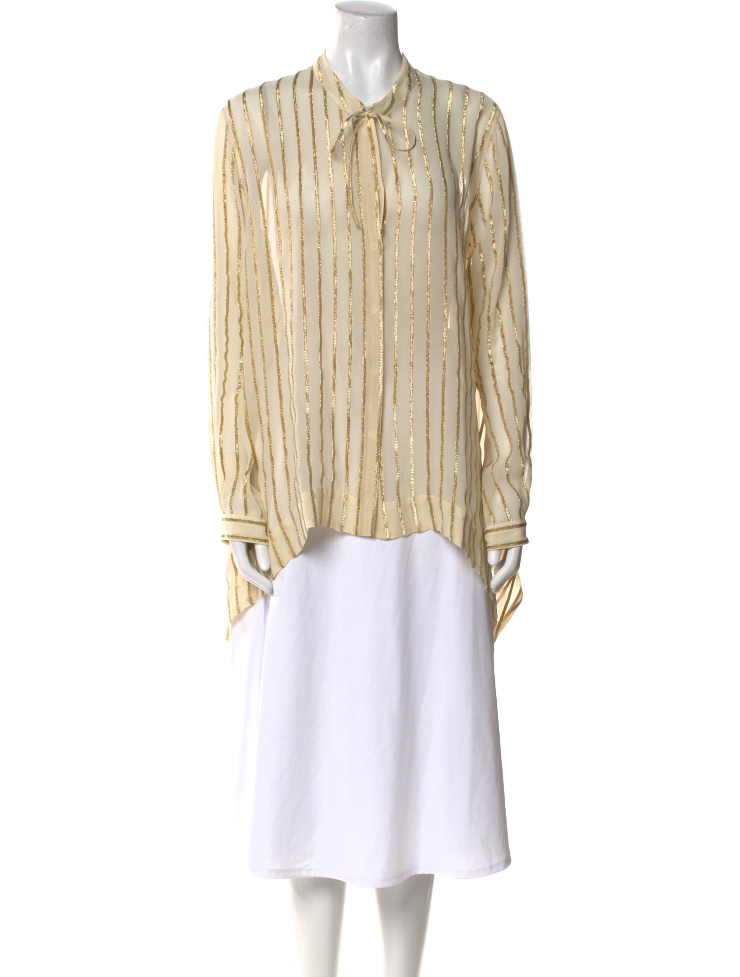 Etro Striped Long Sleeve Button-Up Top