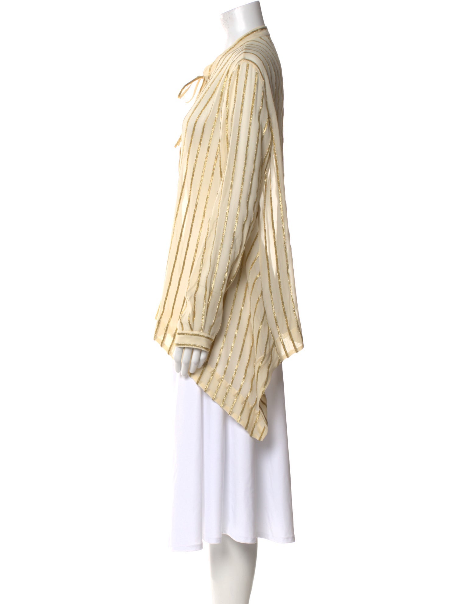 Etro Striped Long Sleeve Button-Up Top