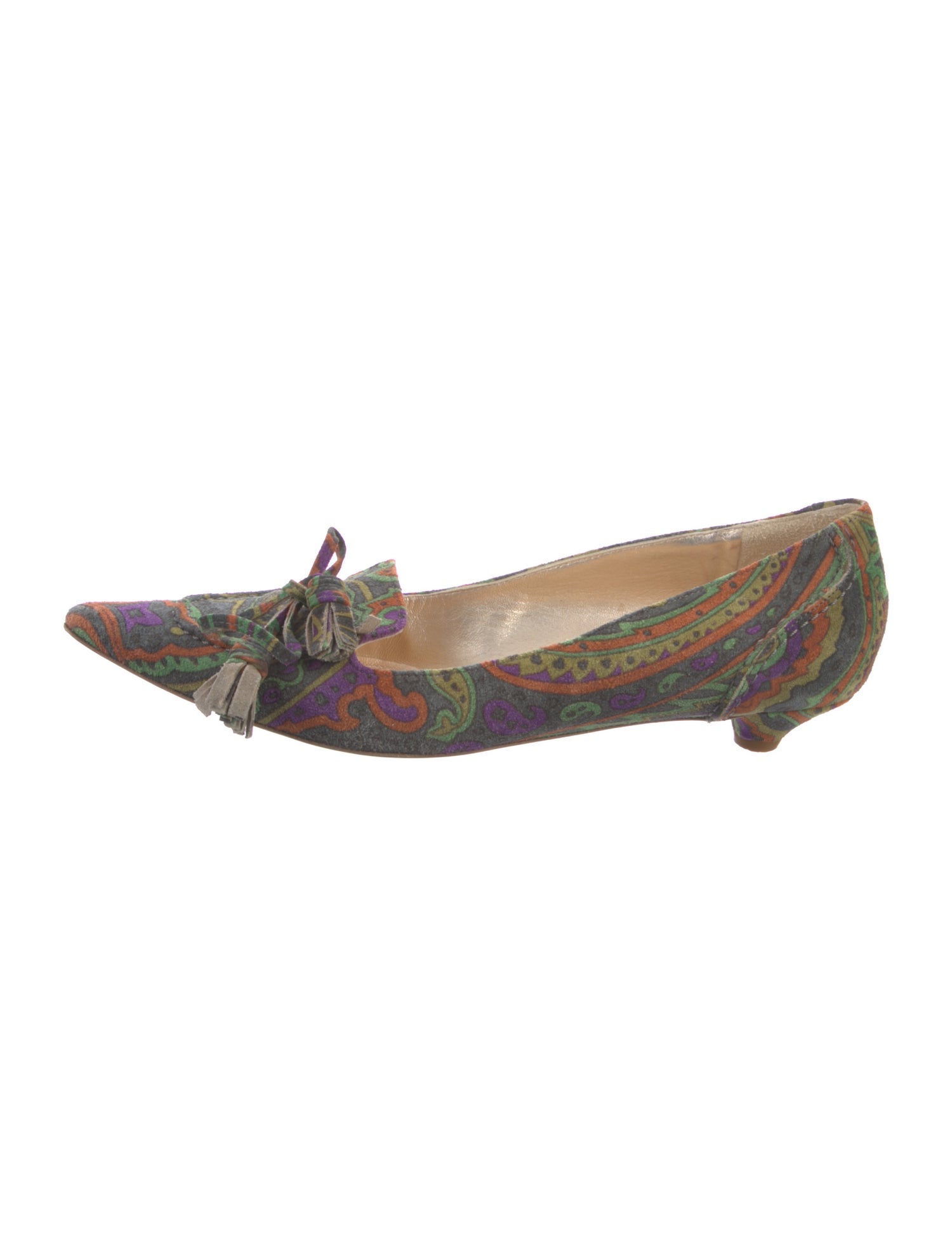 Etro Suede Printed Loafers