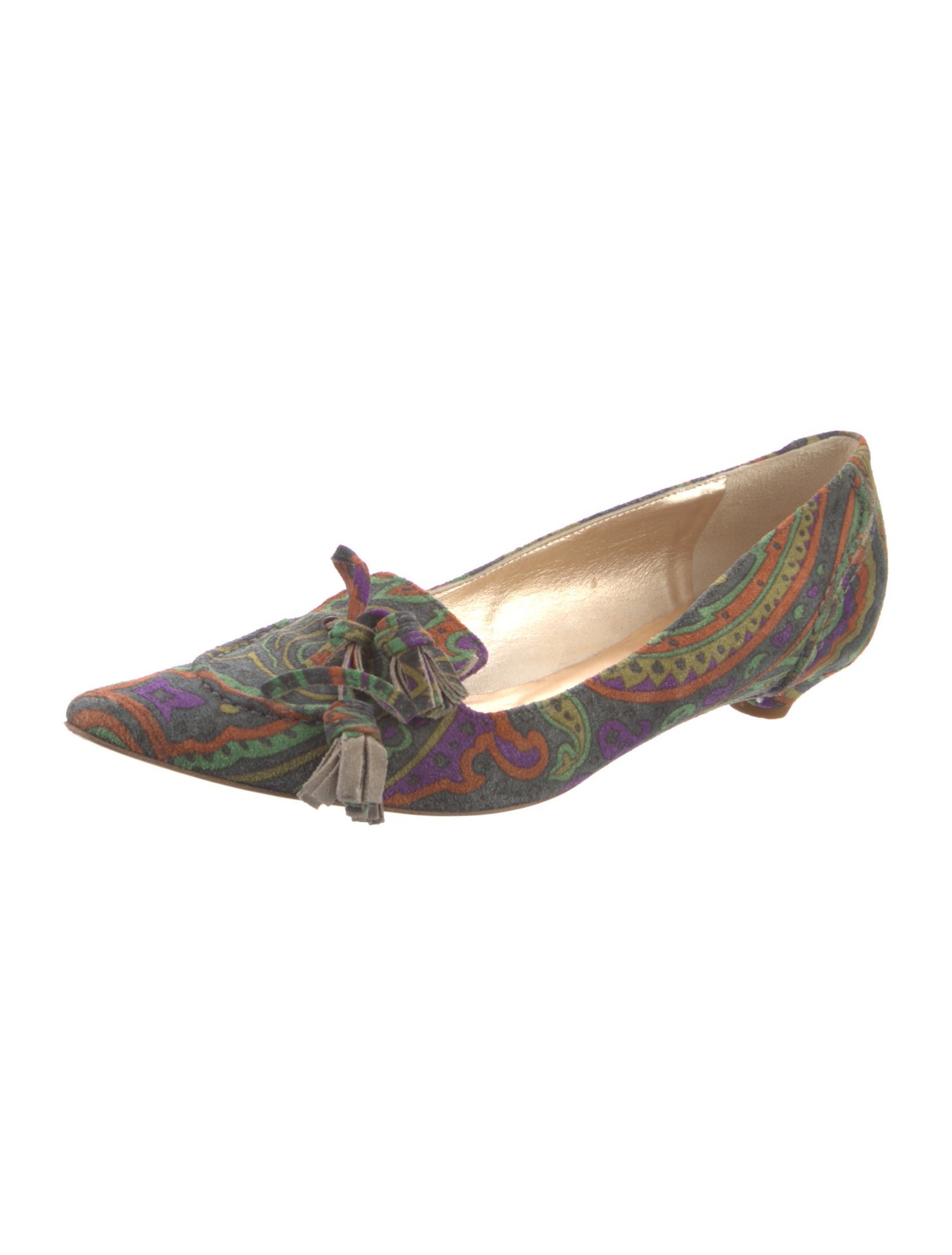 Etro Suede Printed Loafers