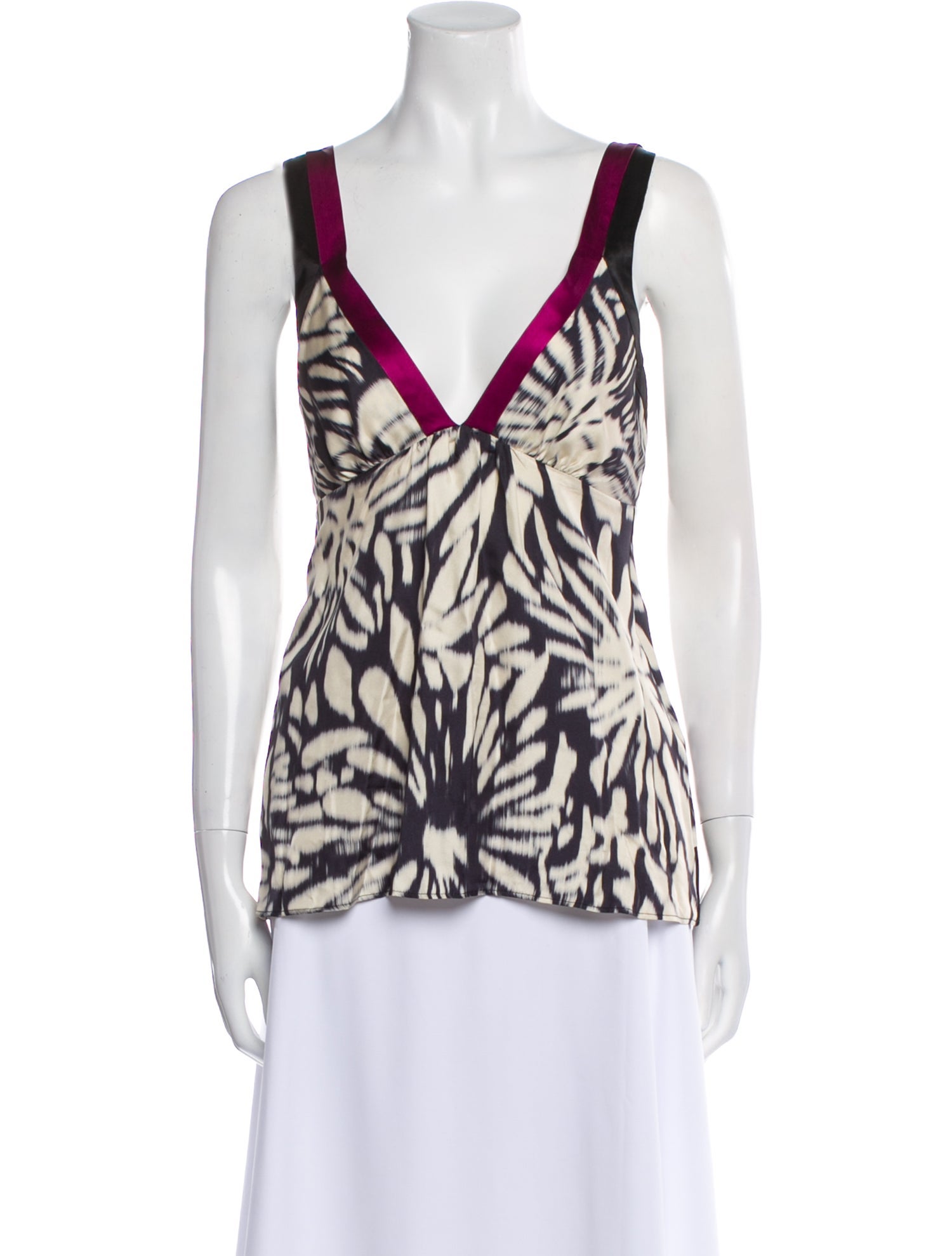 Etro Silk Animal Print Top