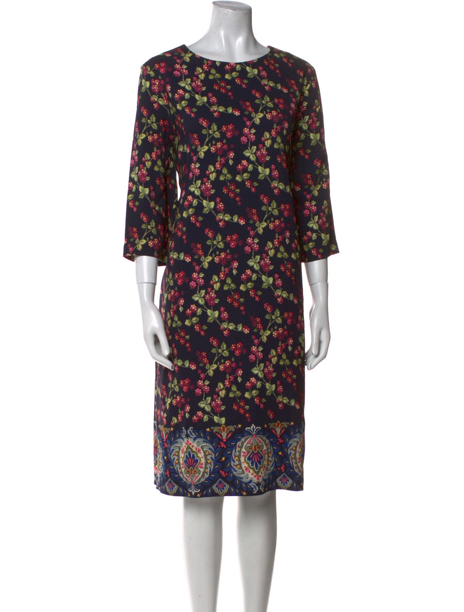 Etro Floral Print Midi Length Dress w/ Tags