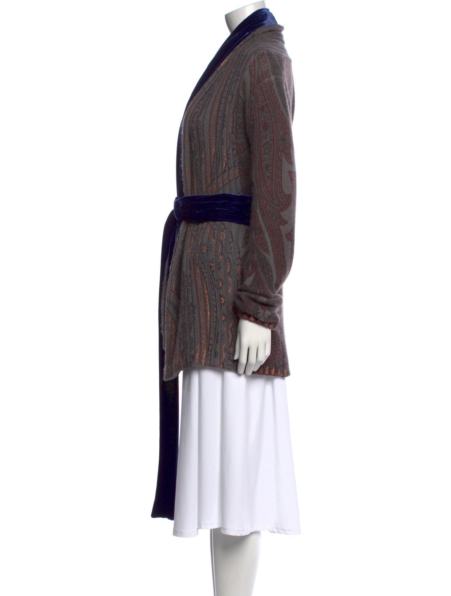 Etro Cashmere Colorblock Pattern Sweater