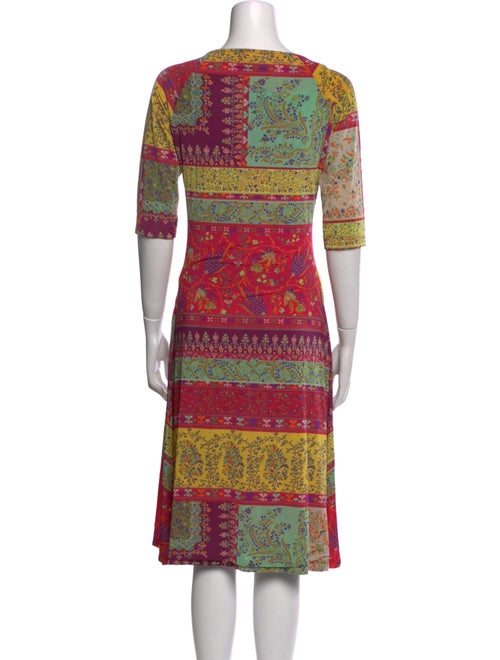 Etro Paisley Print Midi Length Dress