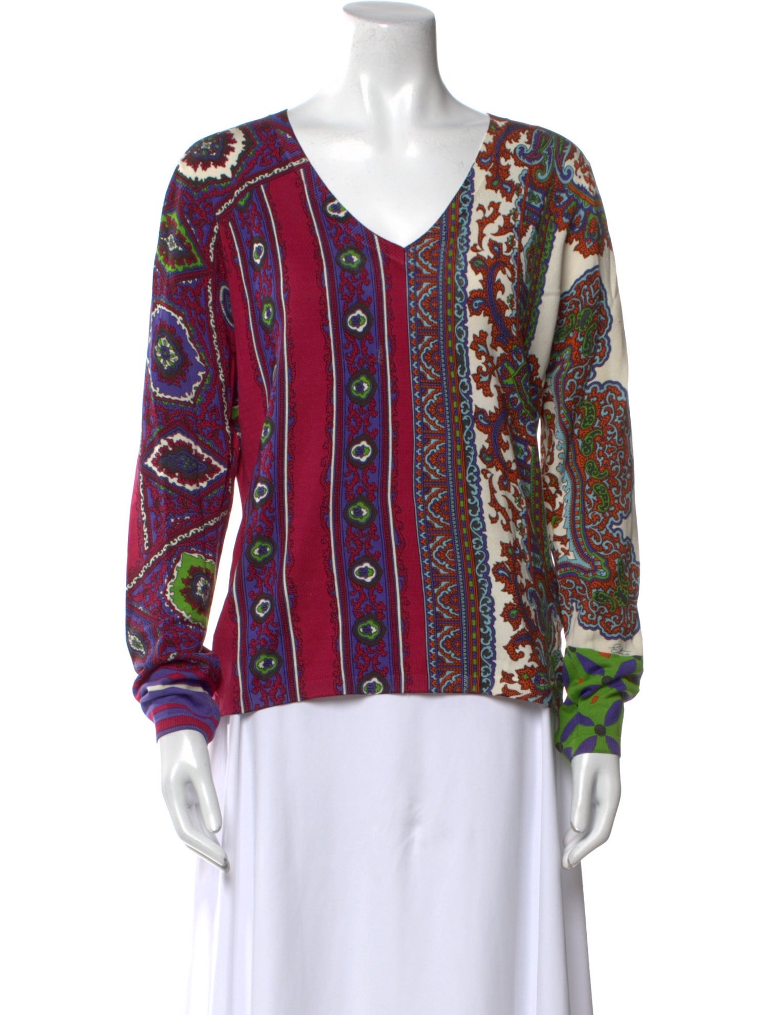 Etro Silk Paisley Print Sweater