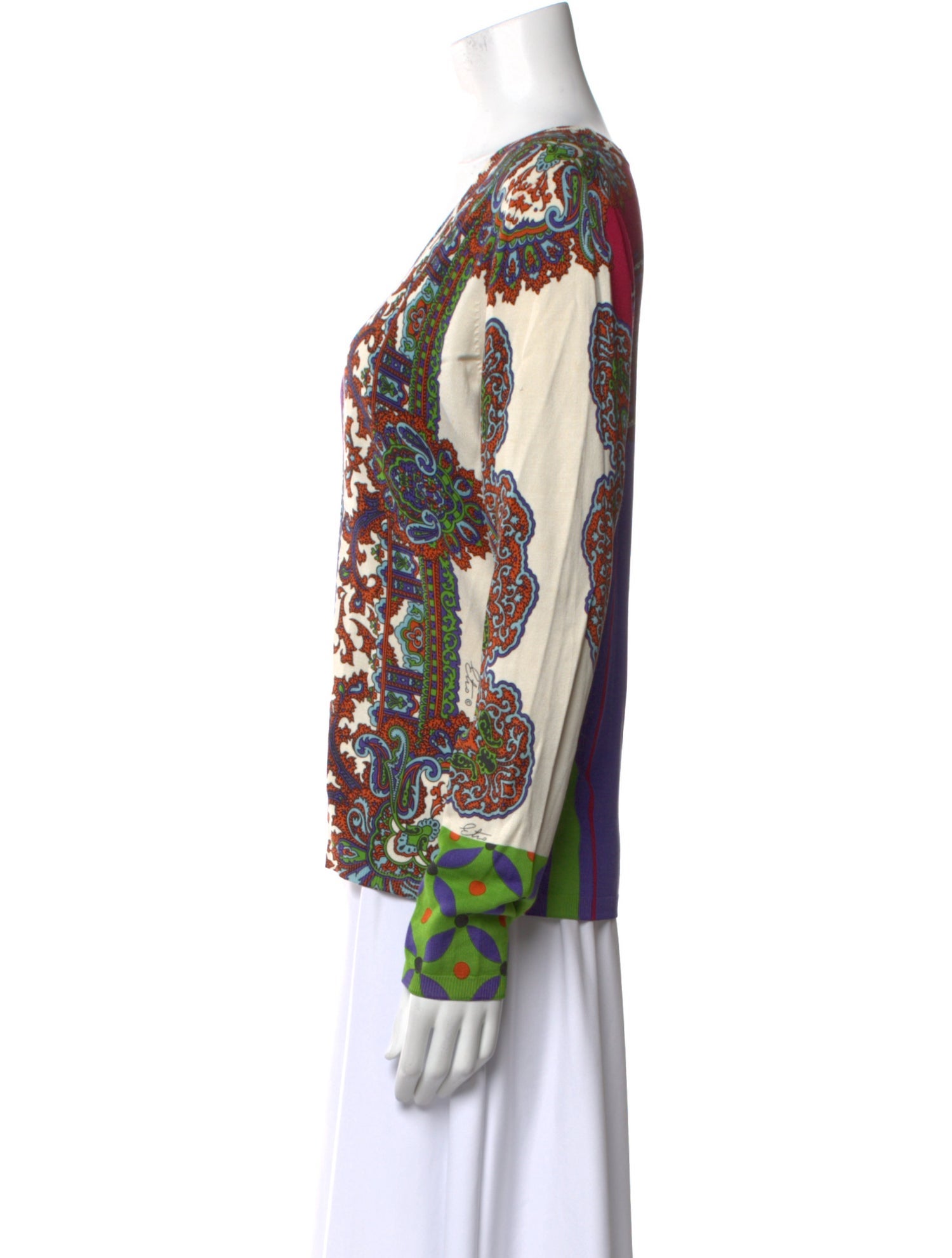 Etro Silk Paisley Print Sweater