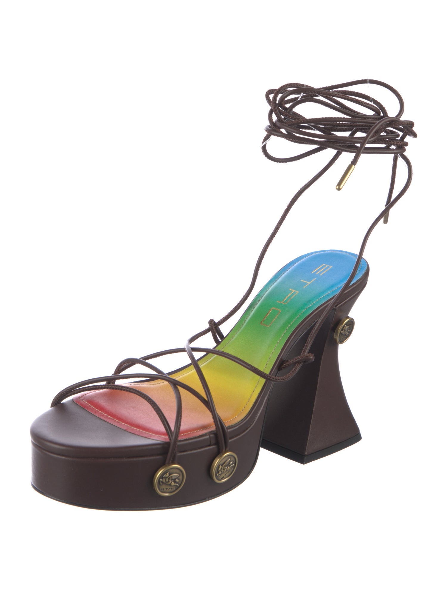 Etro Satin Gladiator Sandals