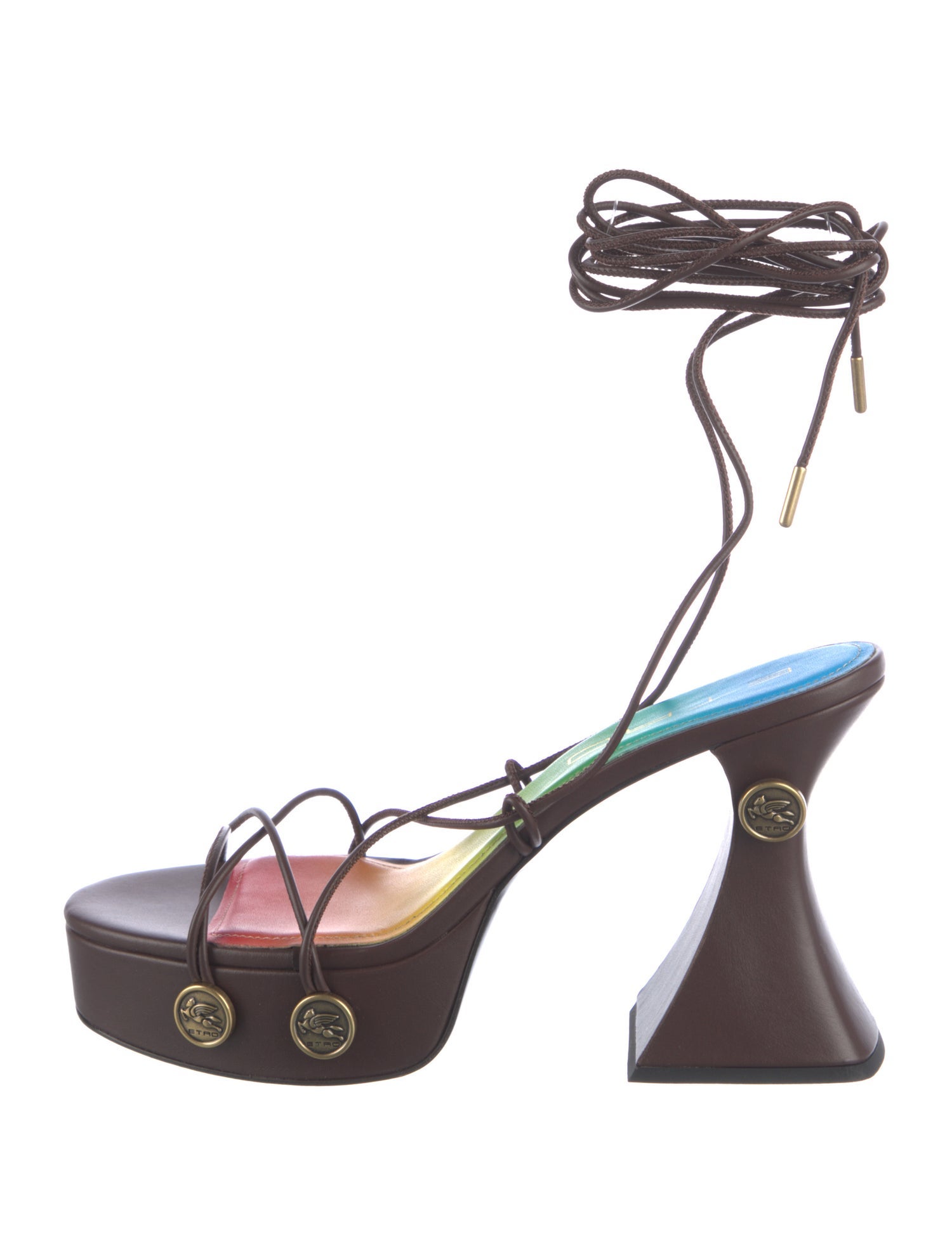 Etro Satin Gladiator Sandals