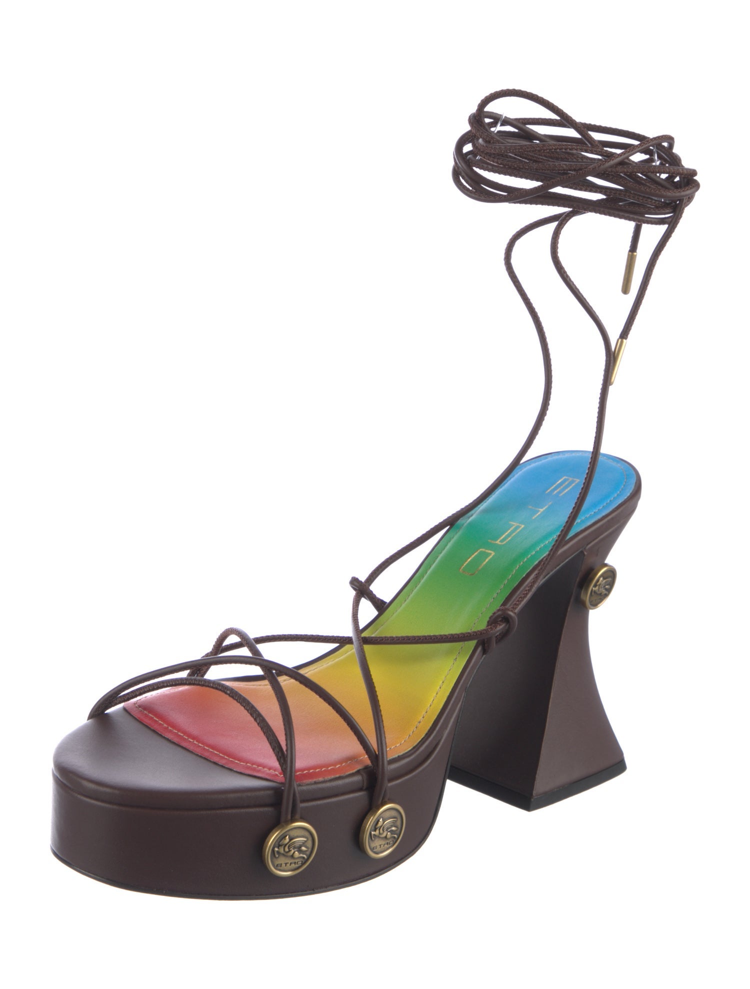 Etro Satin Gladiator Sandals