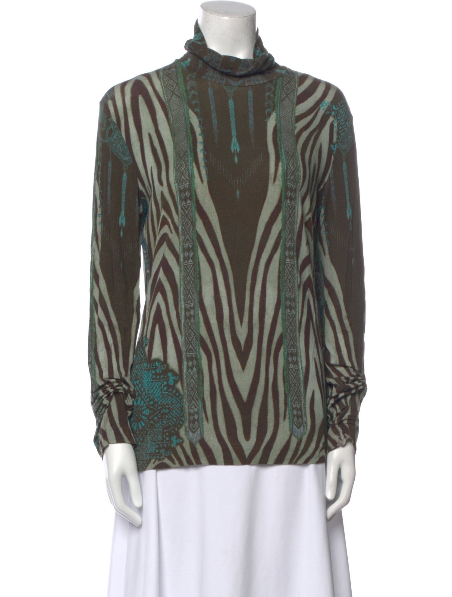 Etro Printed Turtleneck Blouse