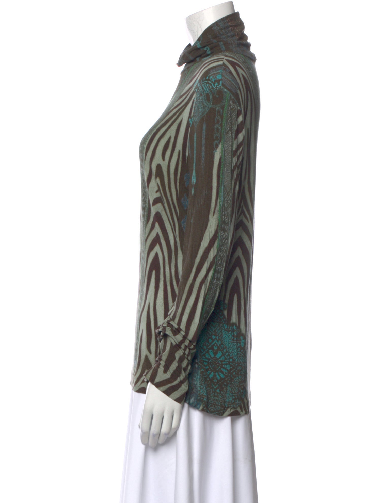 Etro Printed Turtleneck Blouse