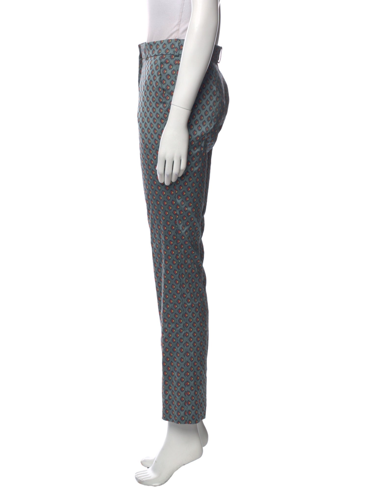 Etro Polka Dot Print Straight Leg Pants