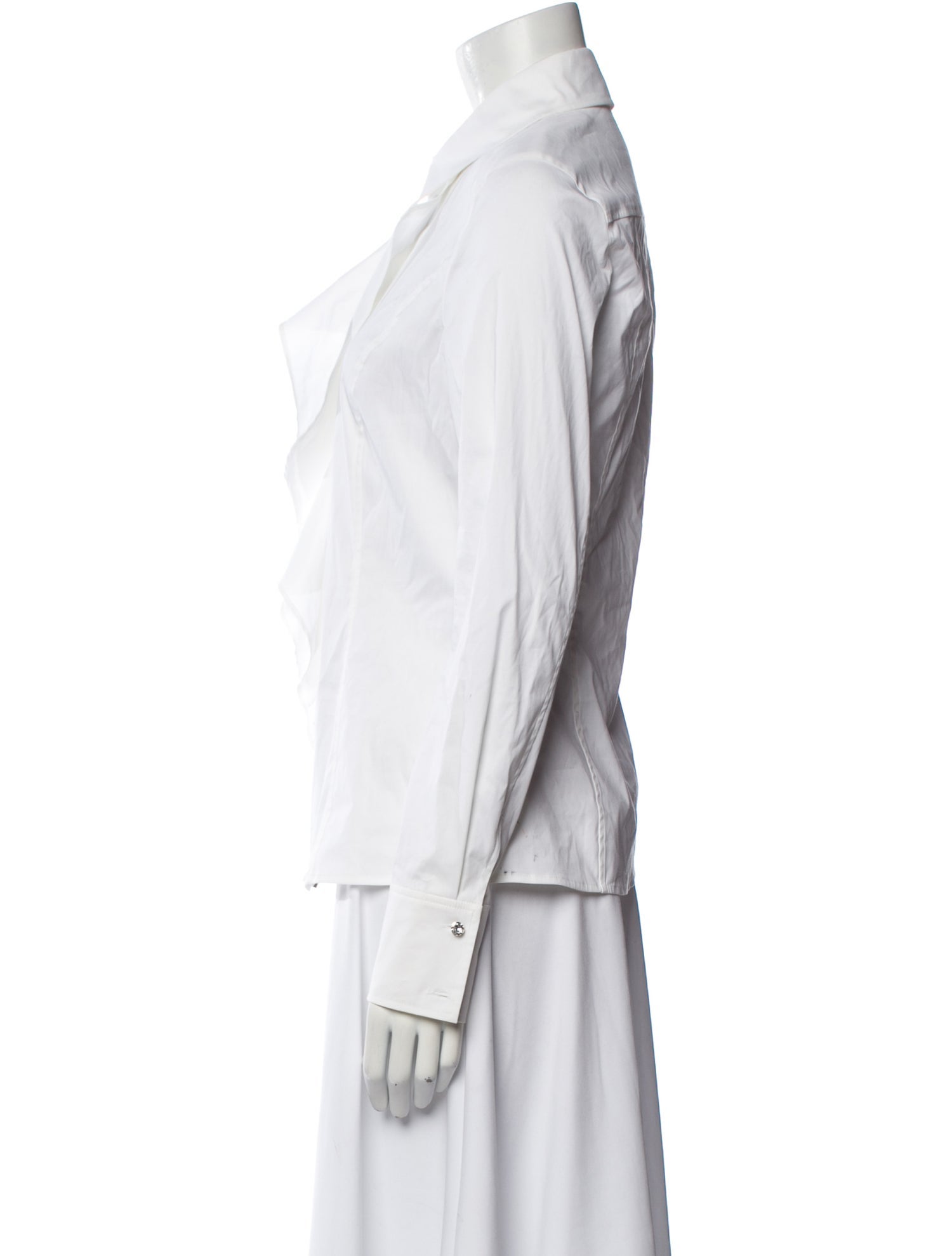 Etro V-Neck Long Sleeve Button-Up Top