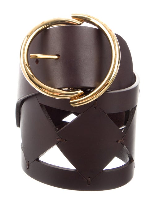 Etro Wide Leather Waist Belt