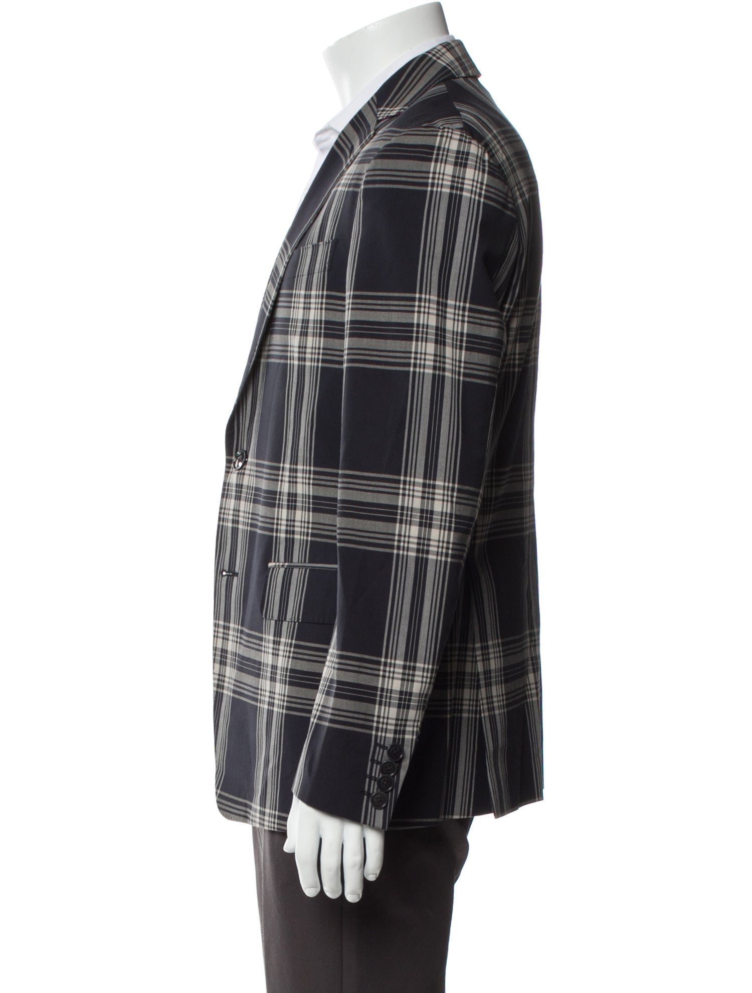 Etro Plaid Print Blazer