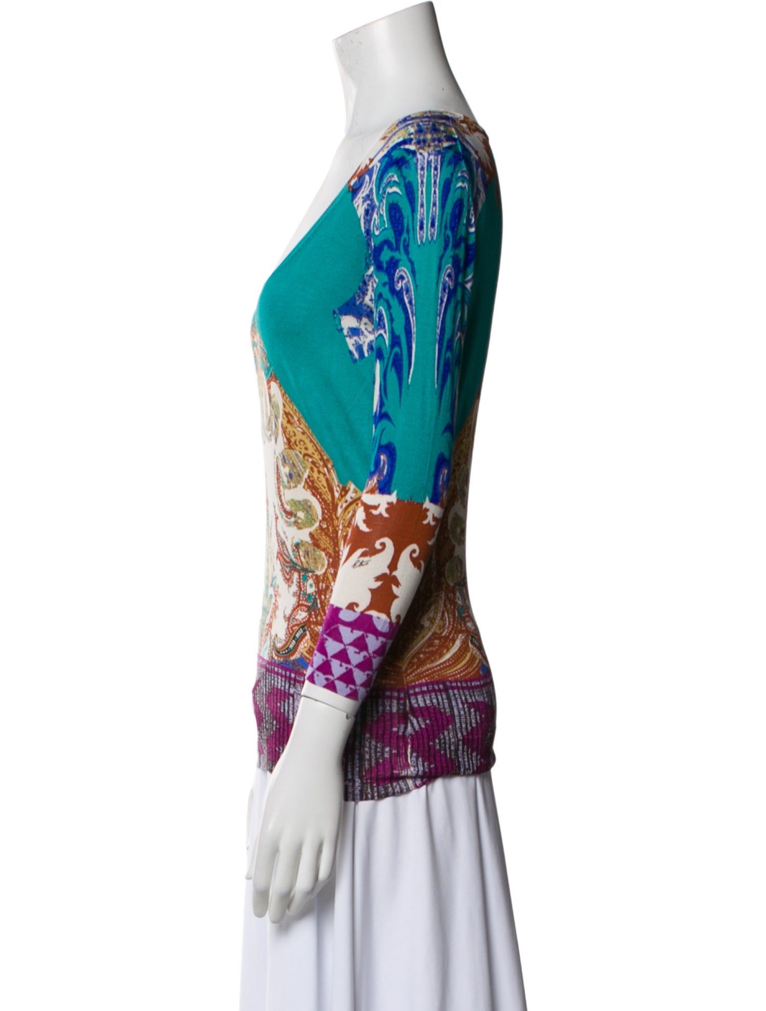 Etro Silk Paisley Print Top