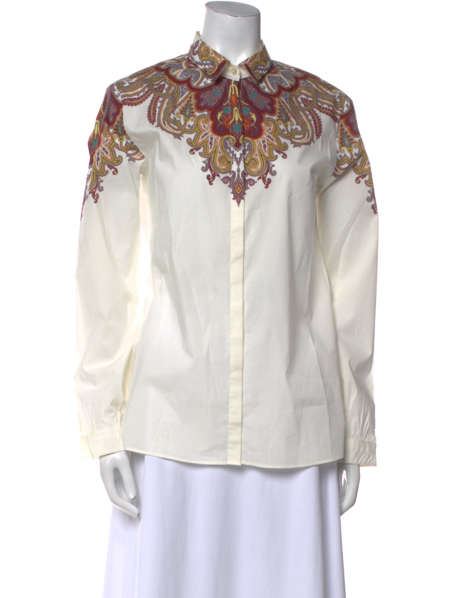 Etro Long Sleeve Button-Up Top