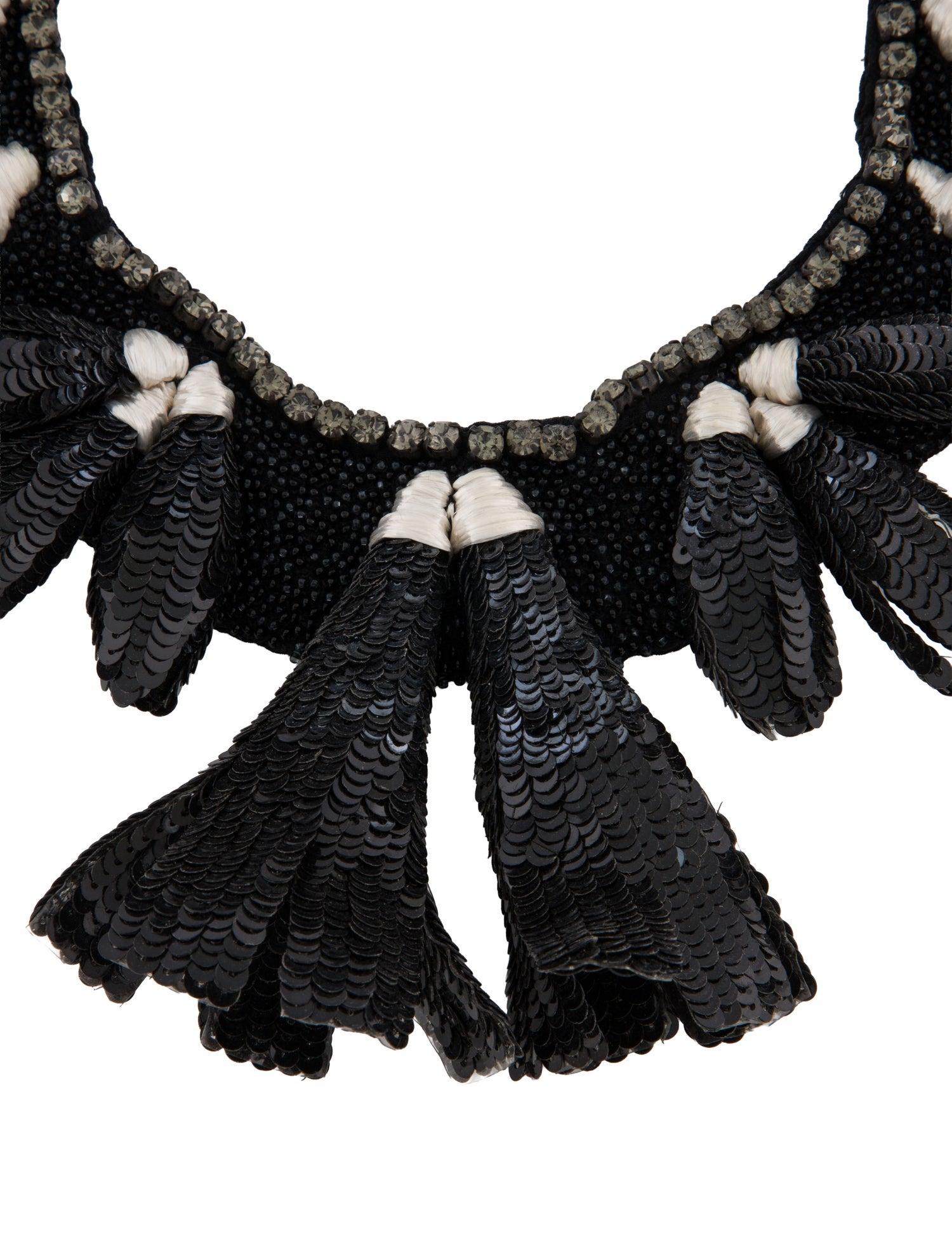 Etro Crystal Bead & Fabric Collar Necklace