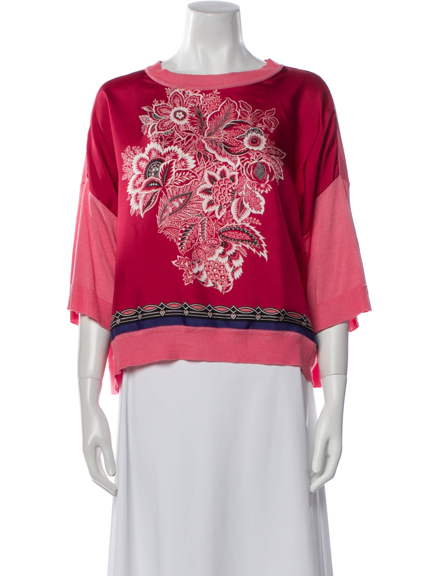 Etro Printed Bateau Neckline Sweatshirt