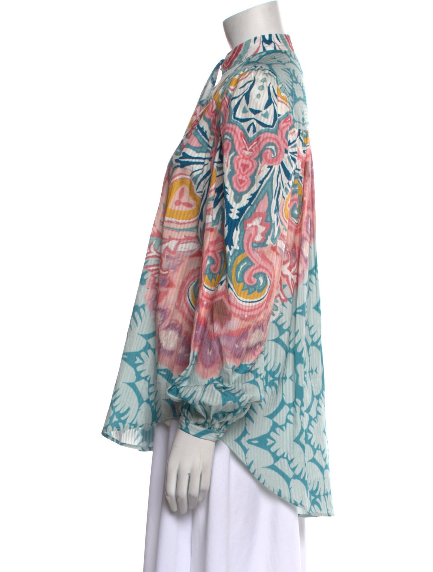 Etro Printed Mock Neck Blouse