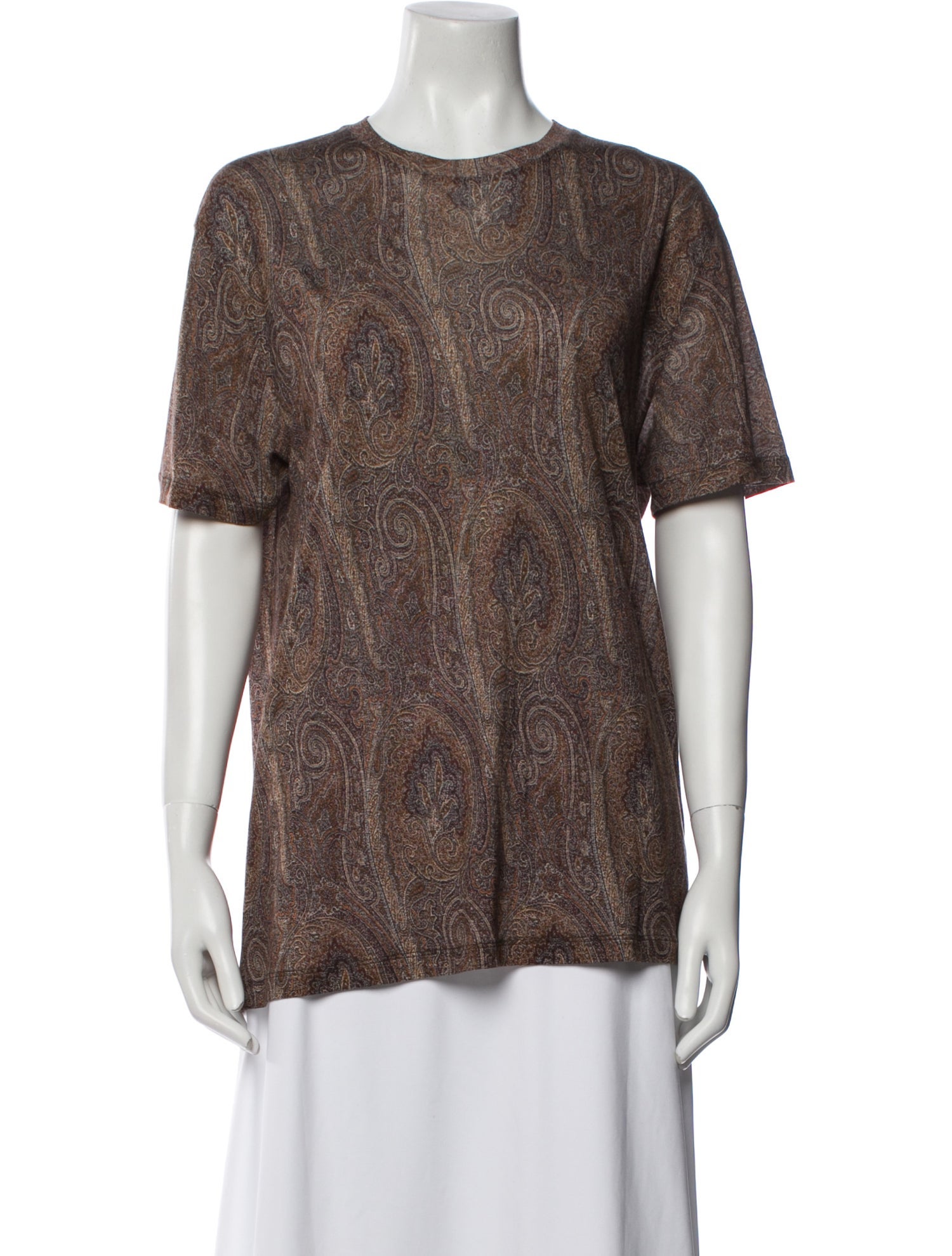 Etro Paisley Print Crew Neck T-Shirt