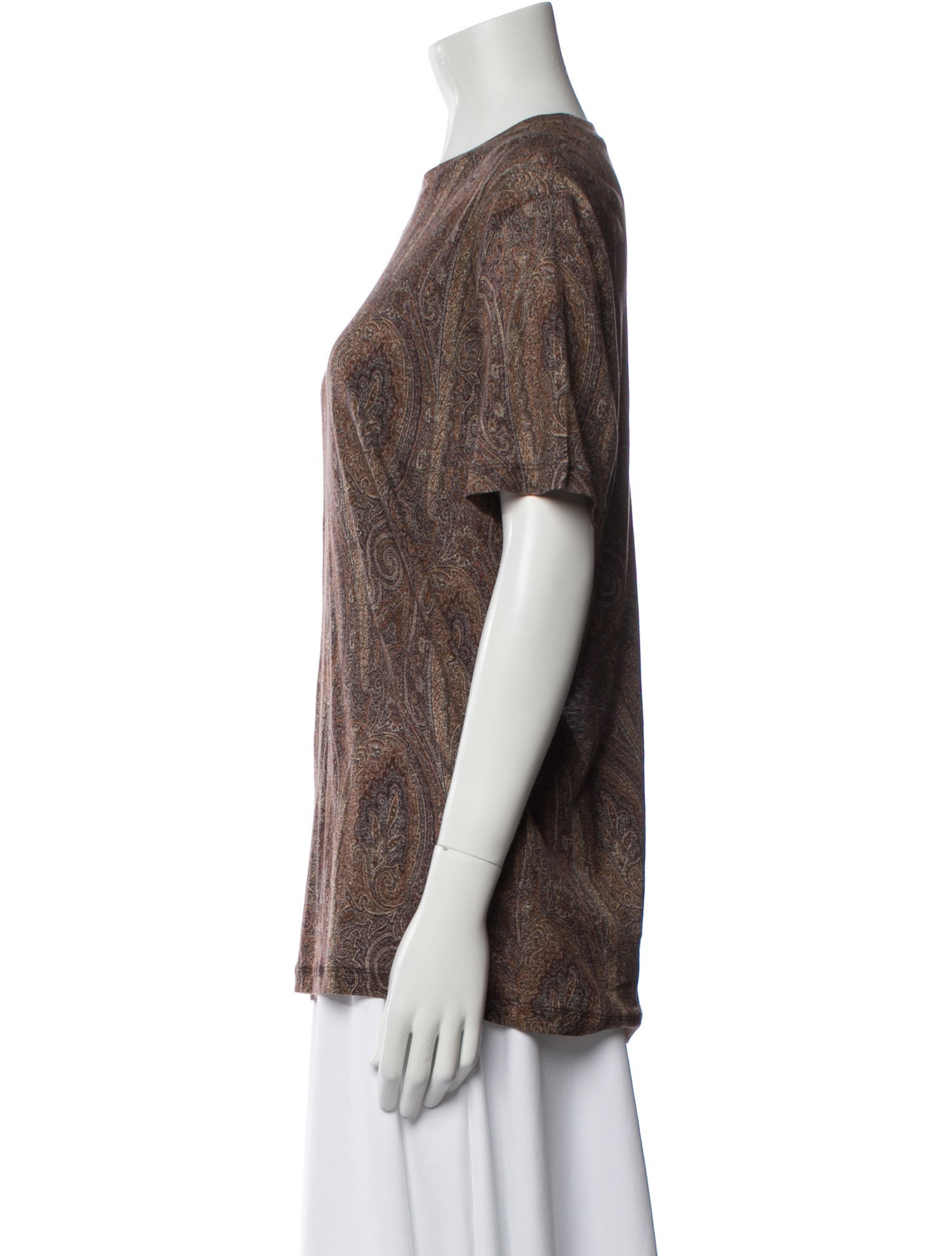 Etro Paisley Print Crew Neck T-Shirt