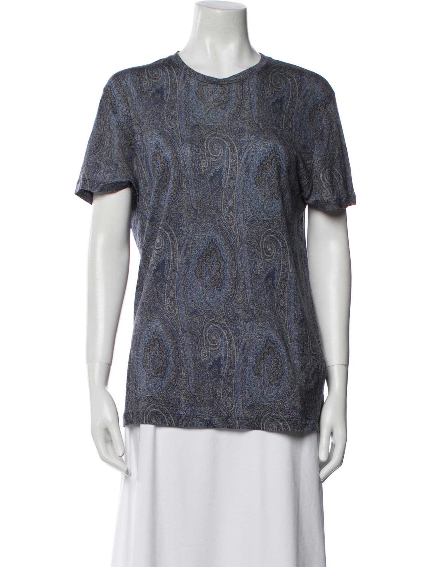 Etro Paisley Print Crew Neck T-Shirt