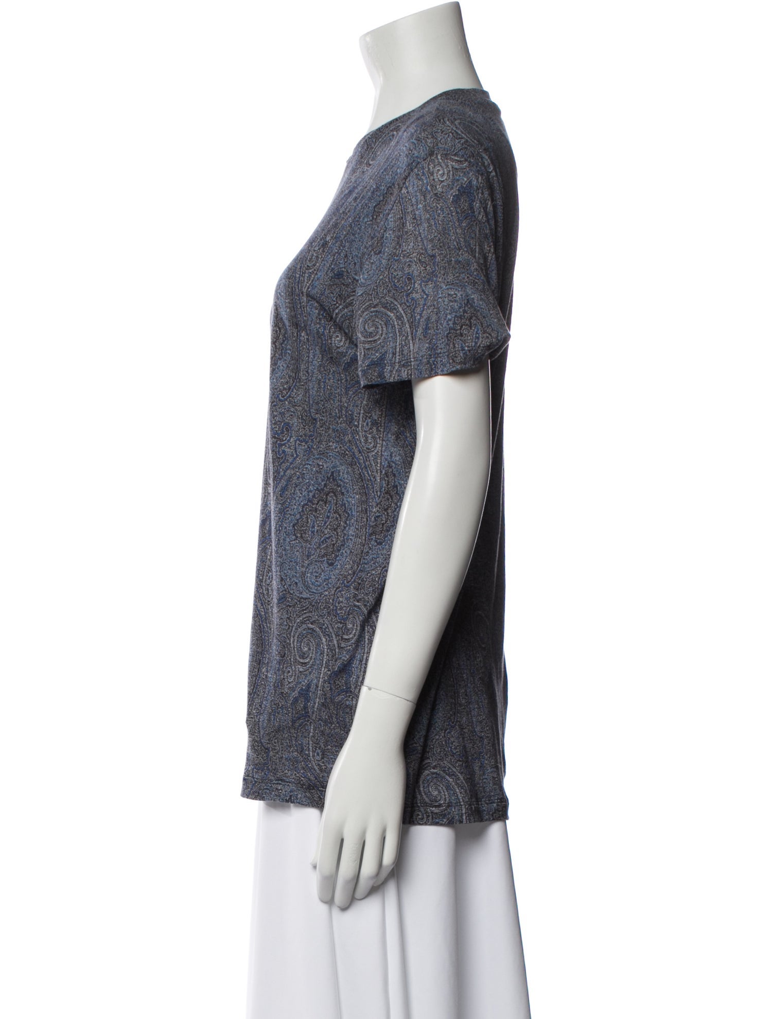 Etro Paisley Print Crew Neck T-Shirt