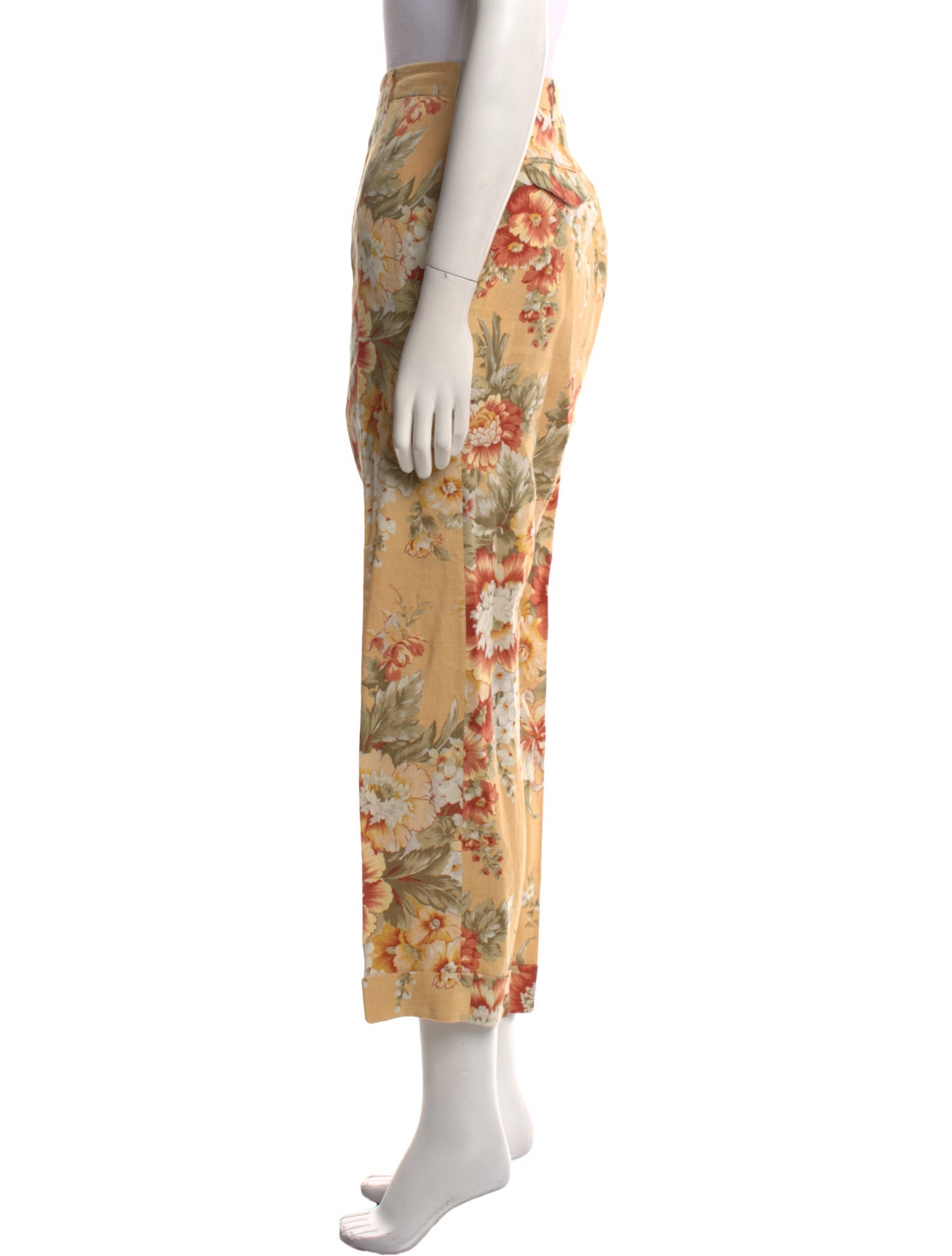 Etro Floral Print Wide Leg Pants