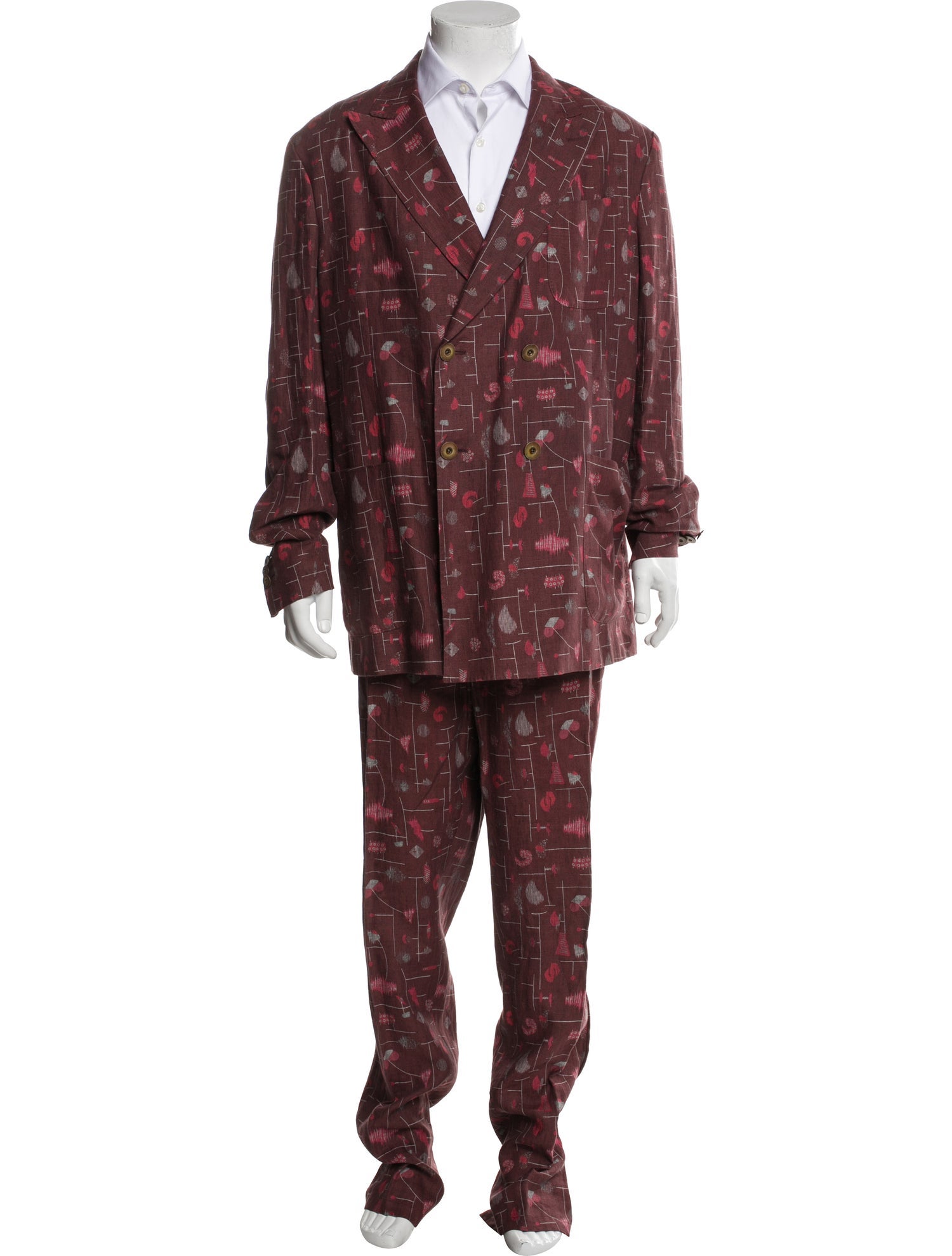 Etro Linen Printed Two-Piece Blazer