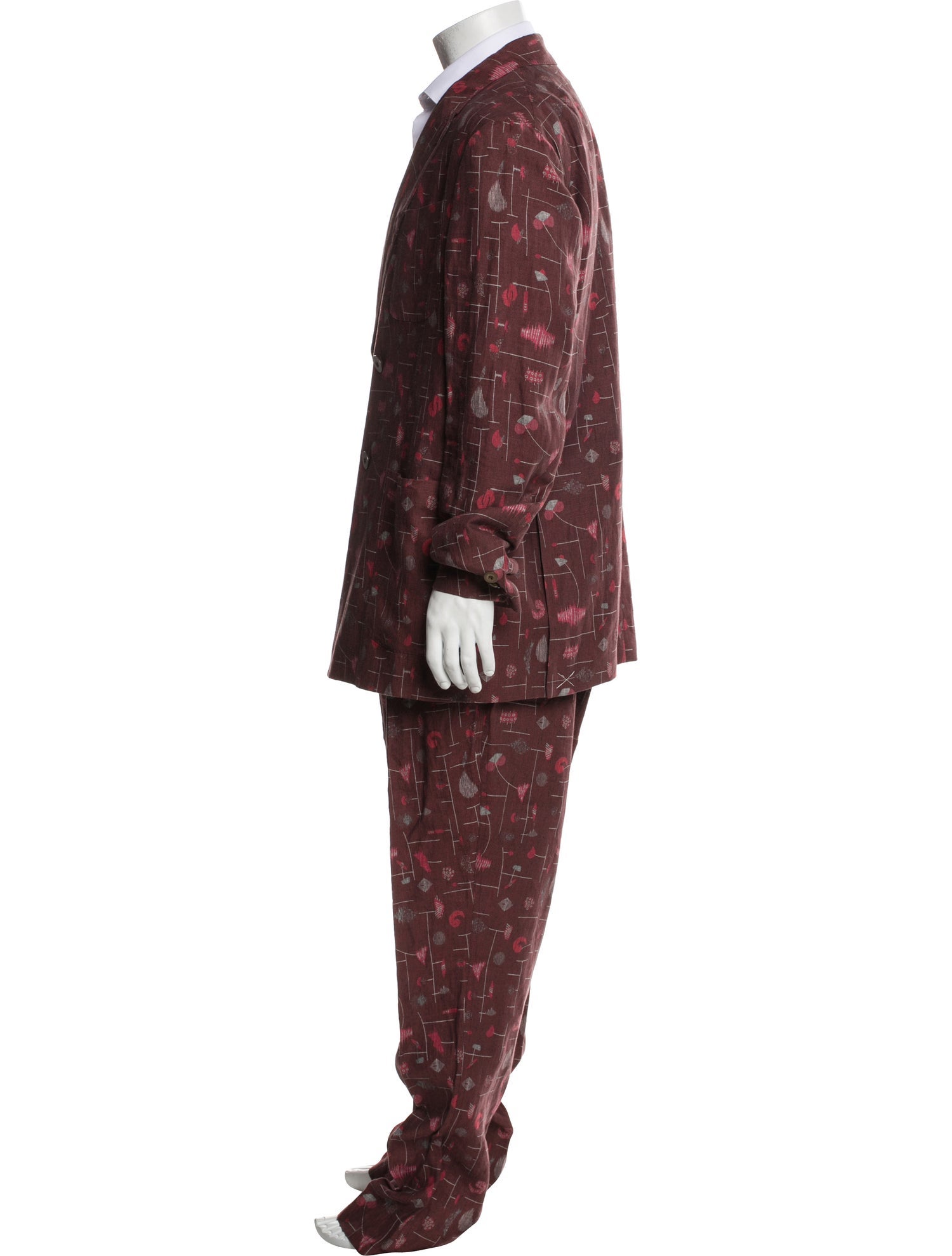 Etro Linen Printed Two-Piece Blazer