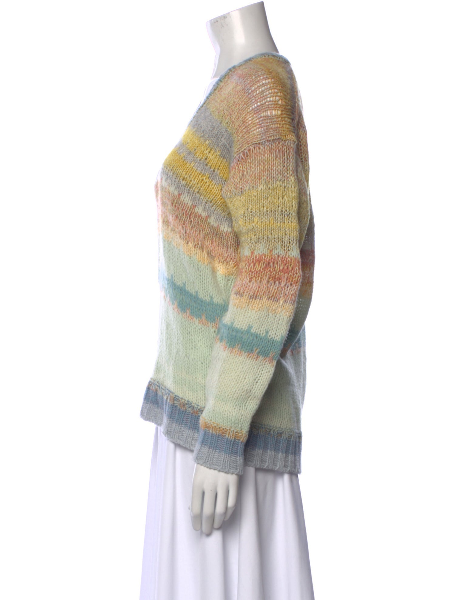 Etro Striped V-Neck Sweater