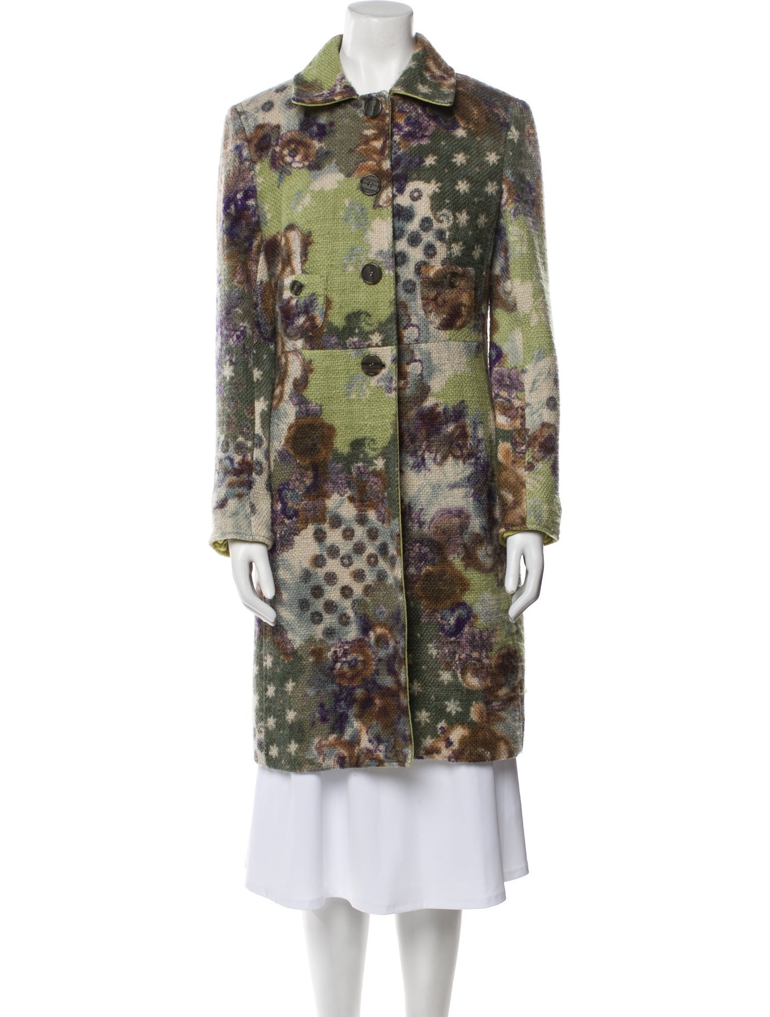 Etro Wool Printed Coat