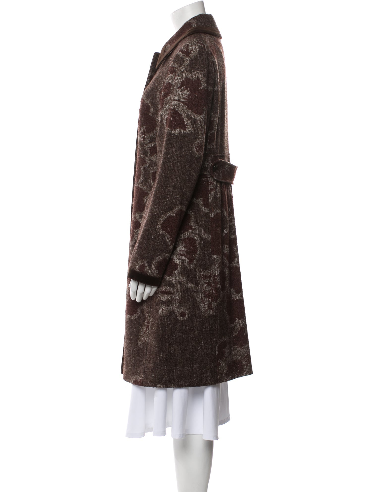Etro Wool Floral Print Coat
