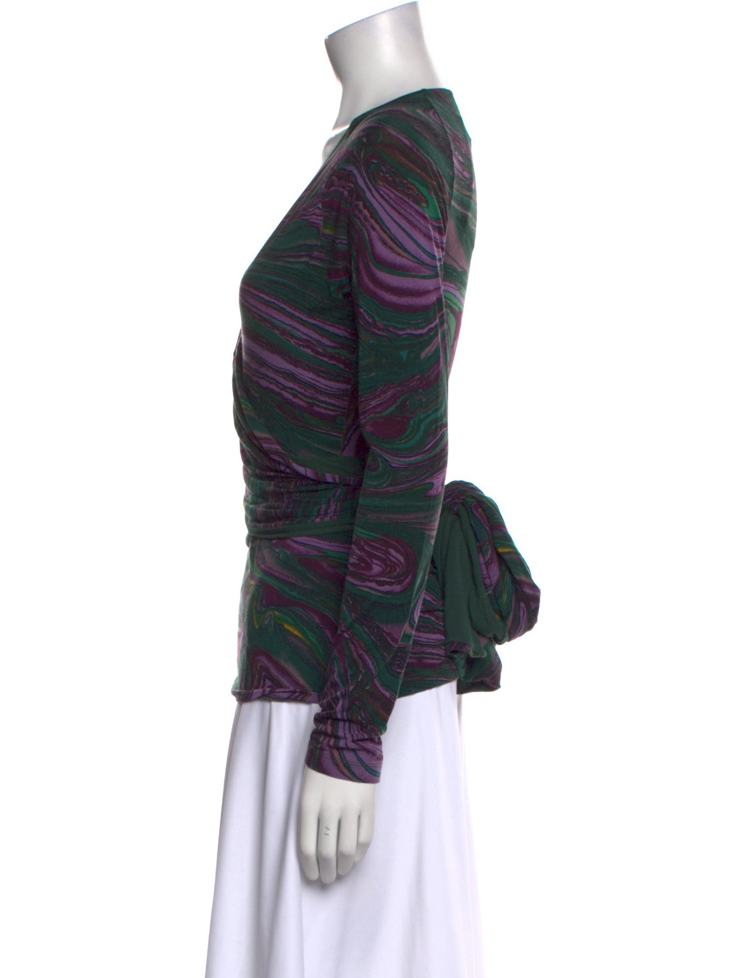 Etro Printed V-Neck Top