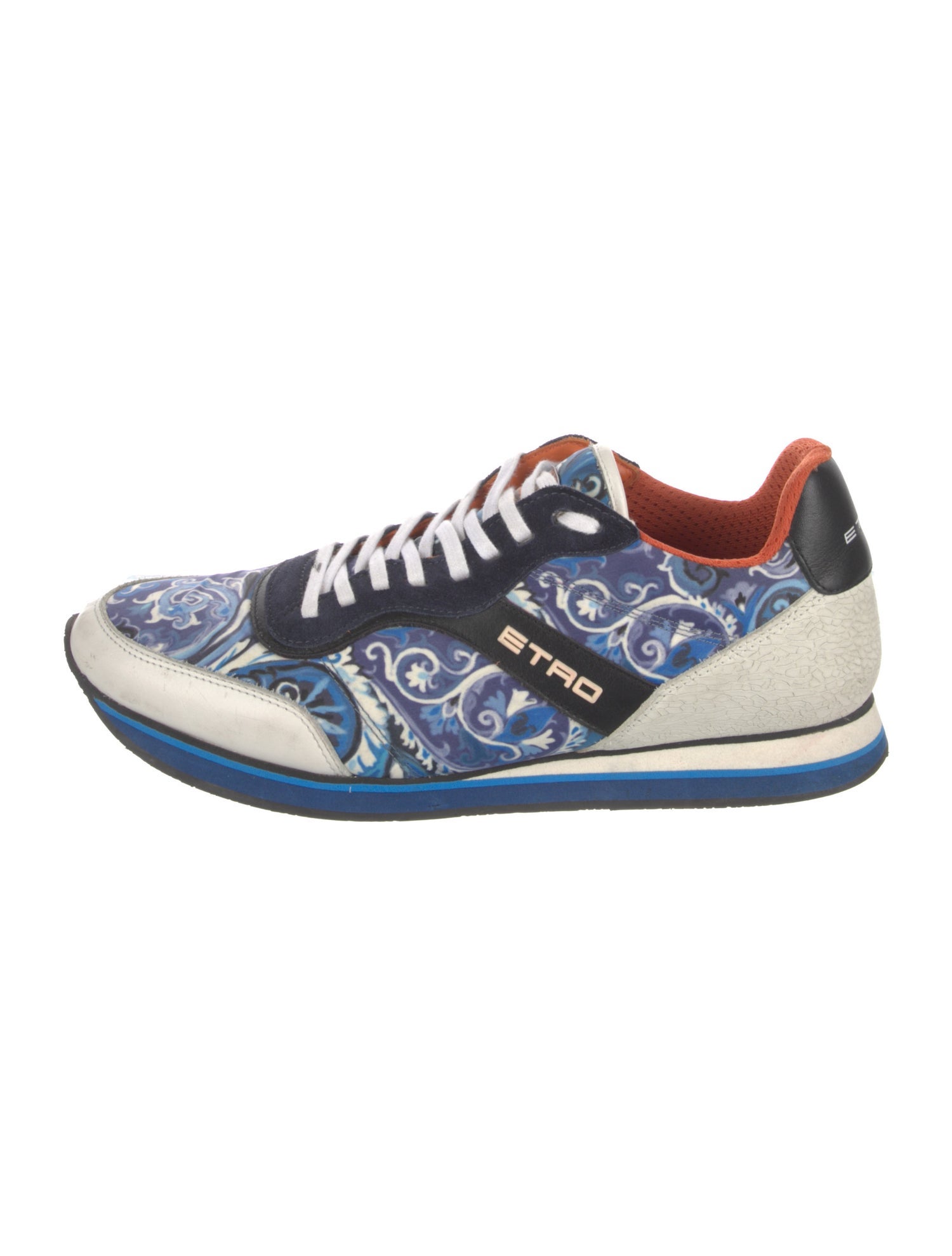 Etro Suede Printed Sneakers