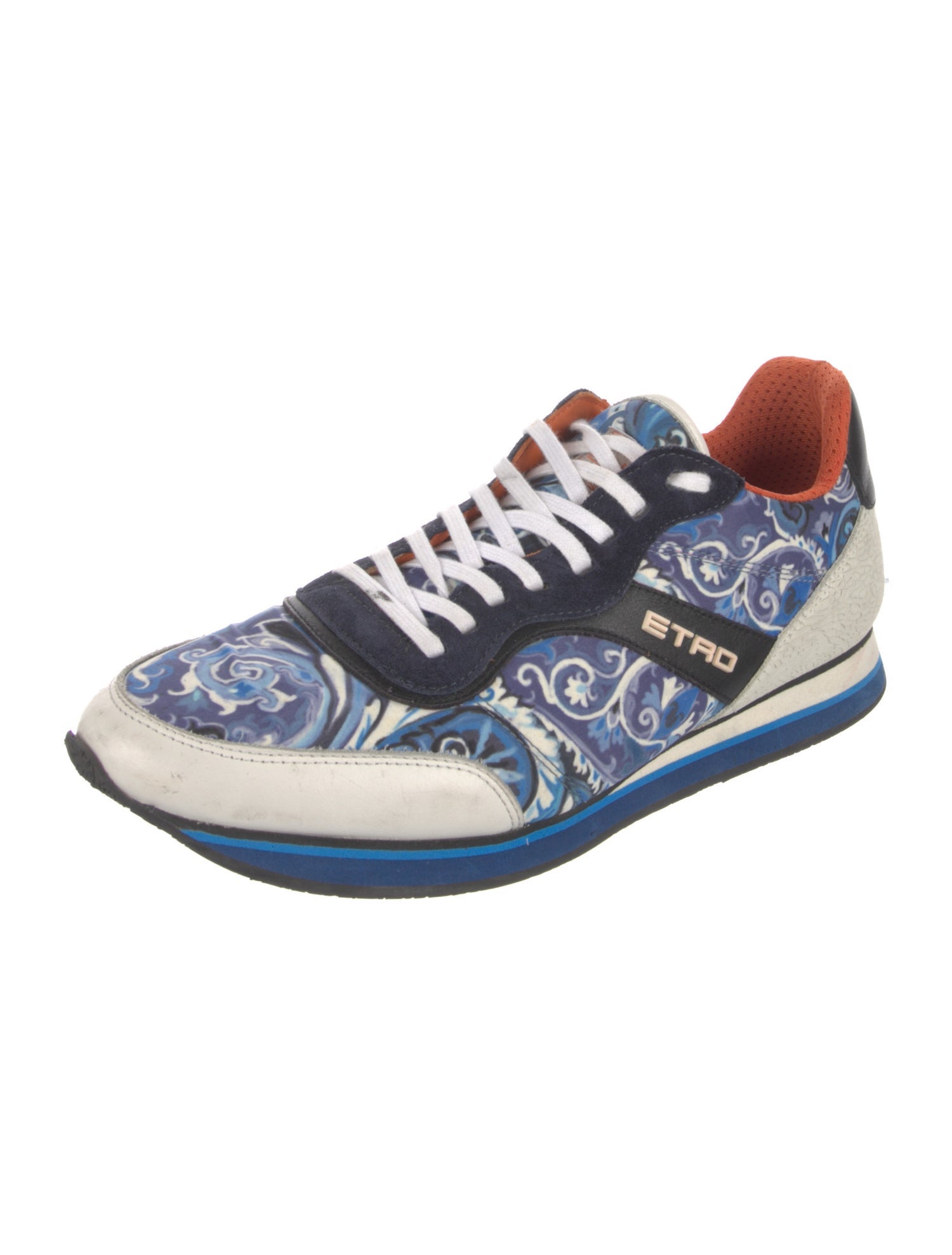 Etro Suede Printed Sneakers