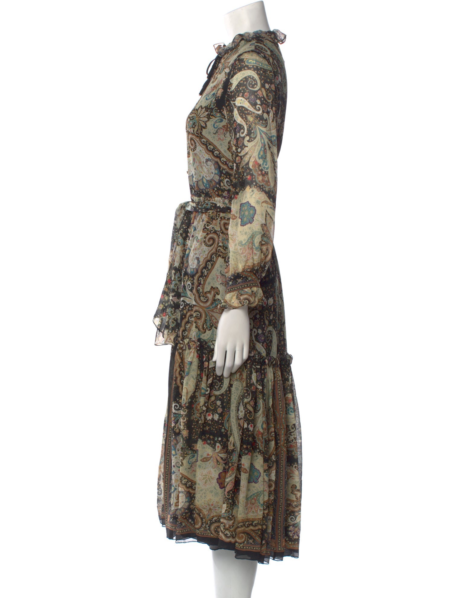 Etro Paisley Print Midi Length Dress