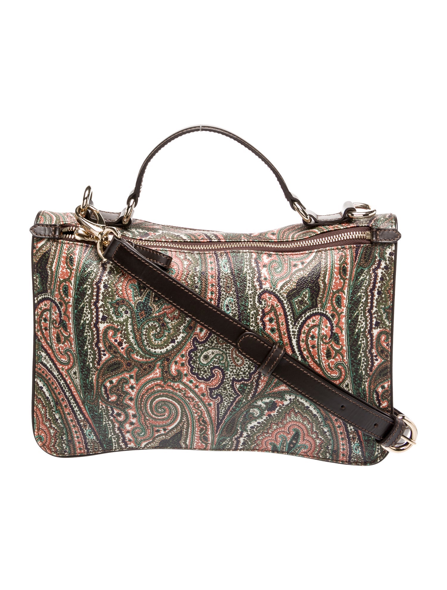 Etro Leather Top Handle Bag