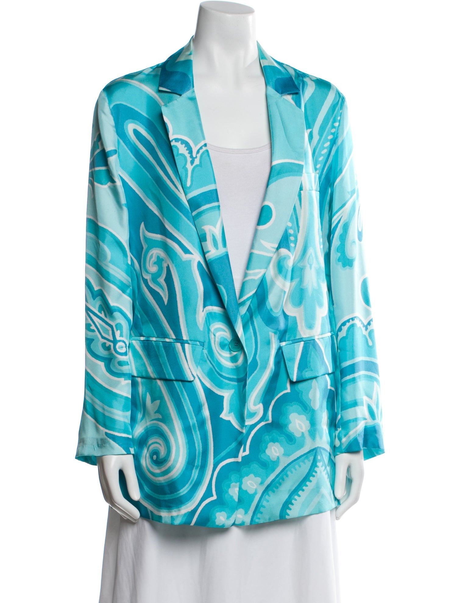 Etro Silk Floral Print Blazer