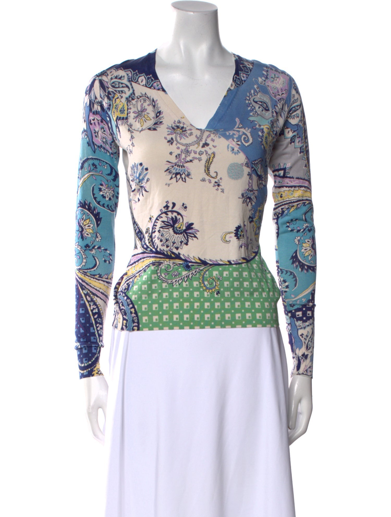 Etro Silk Paisley Print Sweater