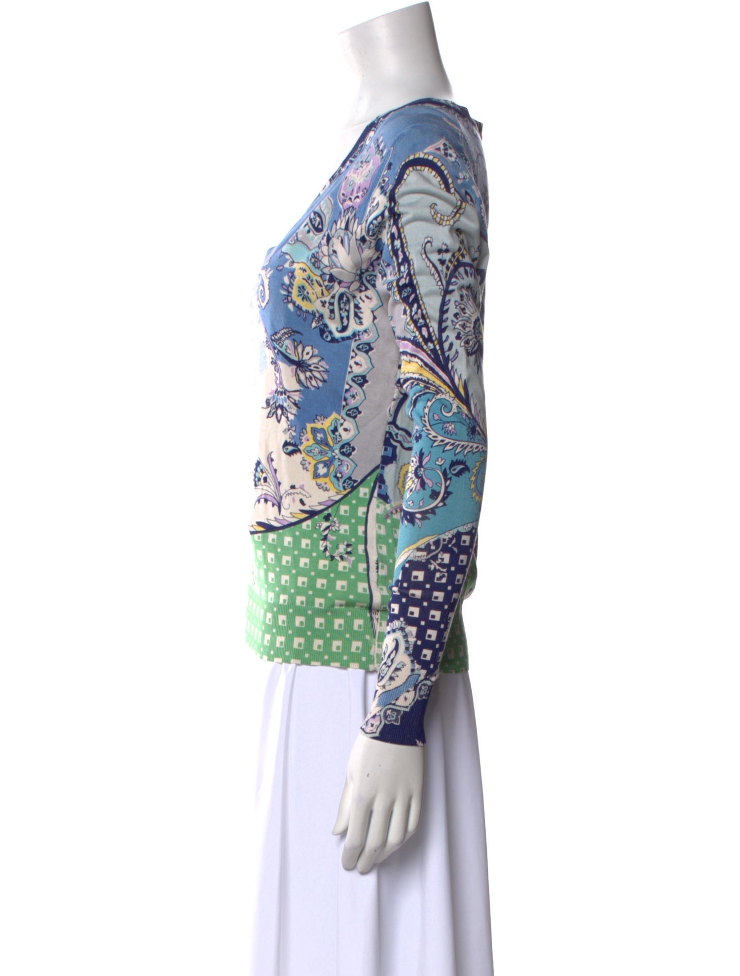 Etro Silk Paisley Print Sweater
