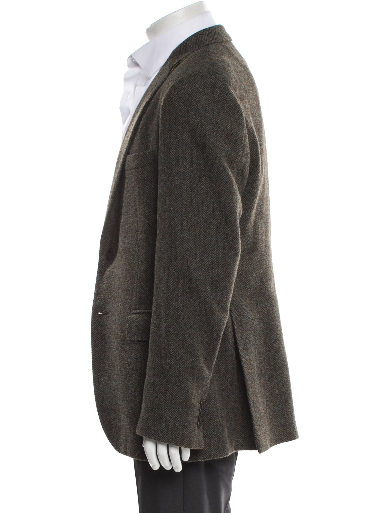 Etro Wool Tweed Pattern Peacoat