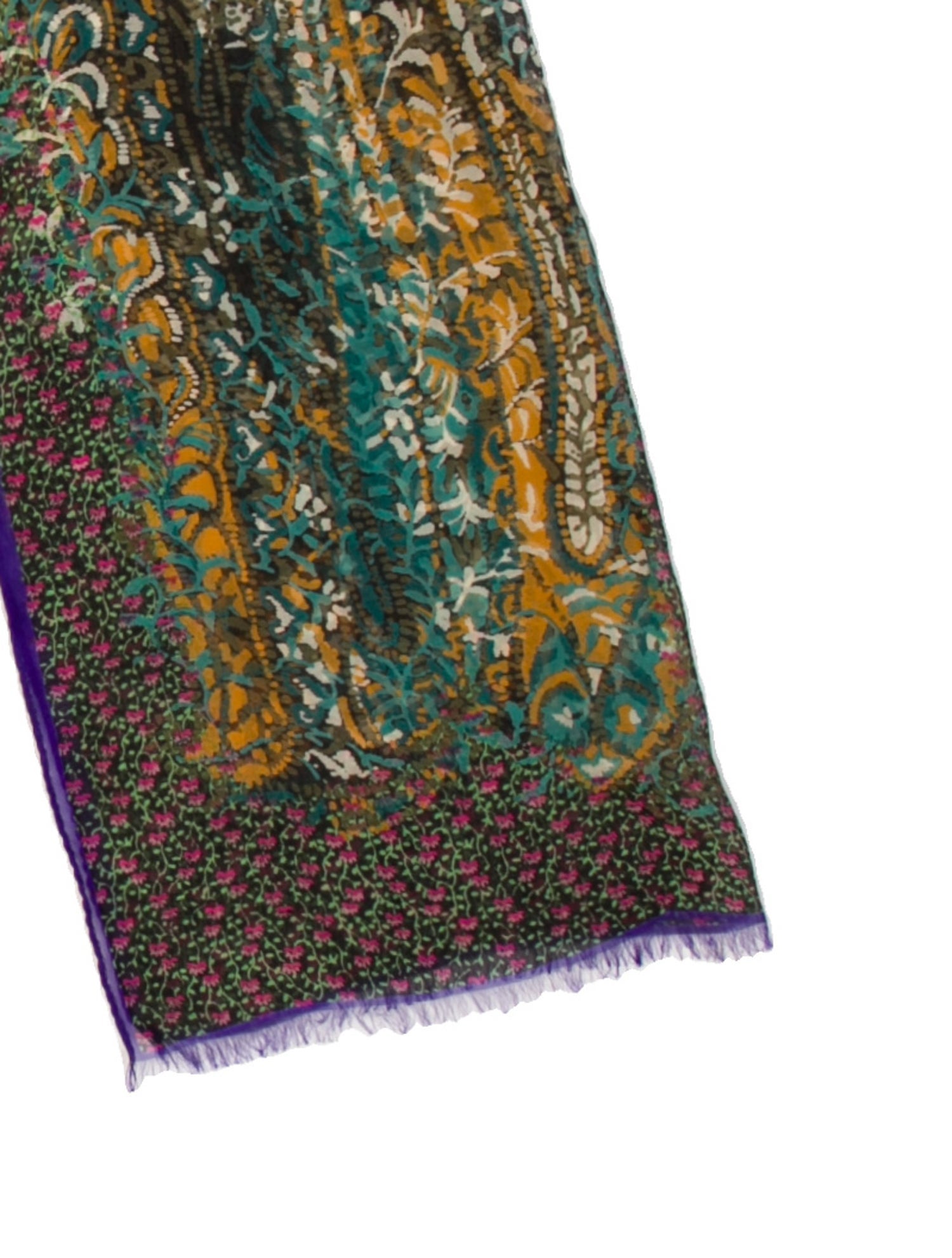 Etro Silk Floral Print Scarf