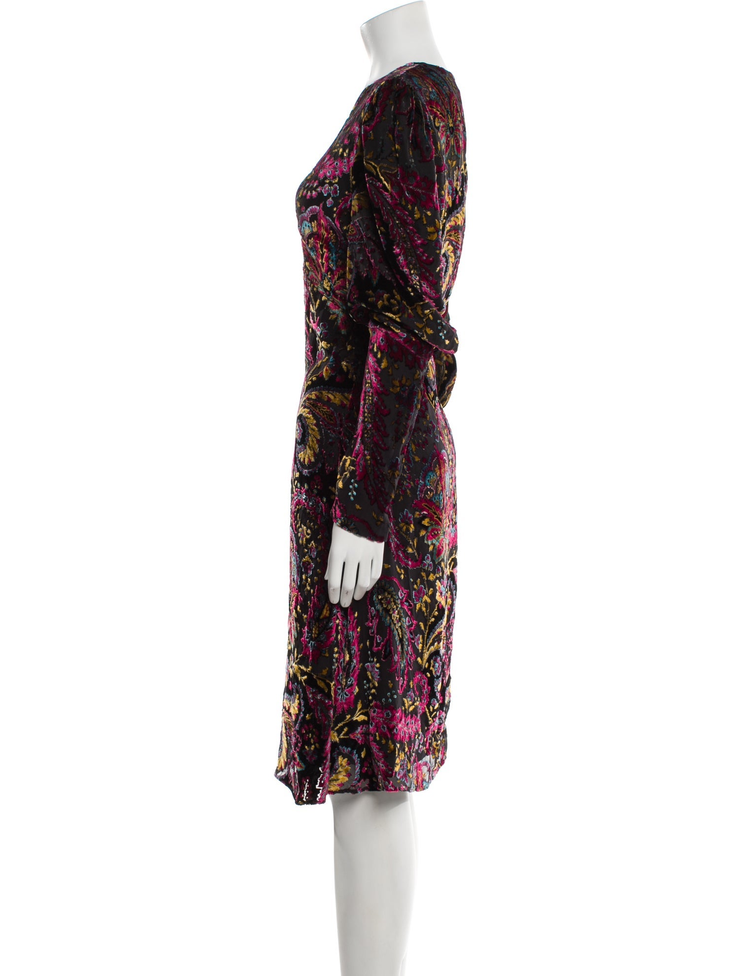 Etro Floral Print Midi Length Dress