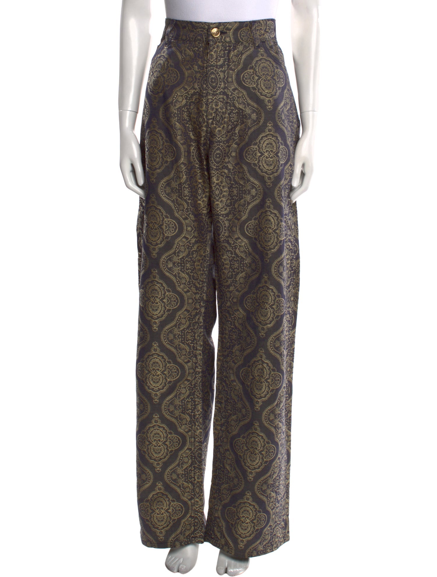 Etro Printed Wide Leg Pants